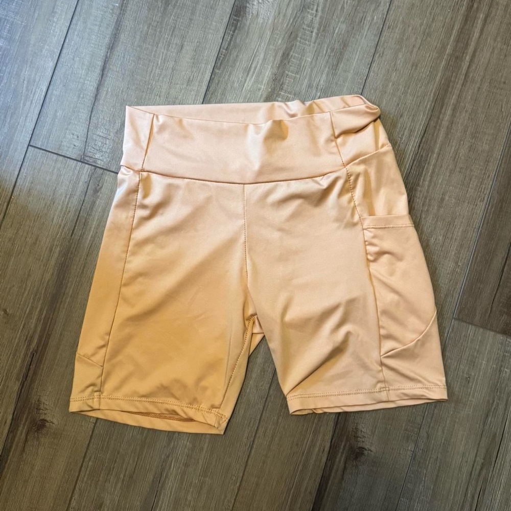Orange biker shorts